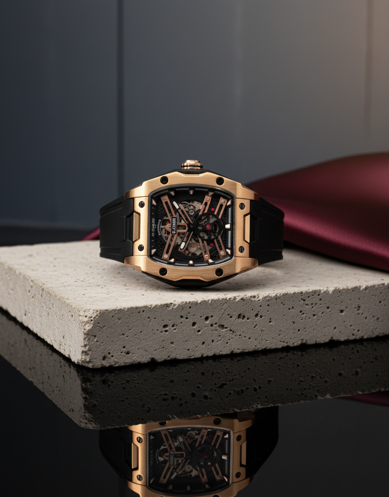 Deziner Men's Prime Era Automatic Watch: Elegant Stainless Steel, Self-Winding Movement